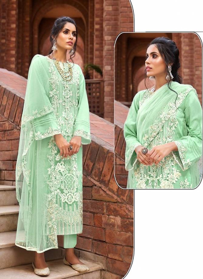 Pakistani 7106 Latest Fancy Designer Heavy Wedding Wear Heavy Butterfly Net Embroidery With Fancy Stone Work Pakistani Salwar Suit Collection